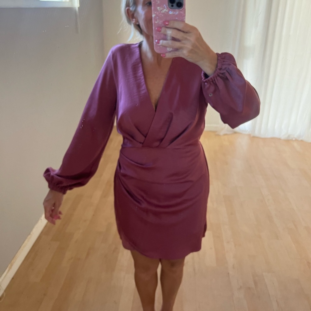 Pink Satin Dress